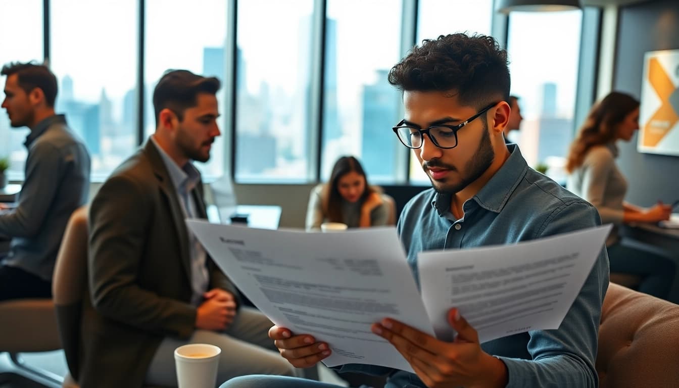 Highlighting new york jobs, a diverse group collaborates in a vibrant NYC office.