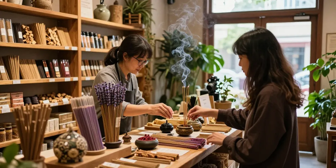 Buy incense near me - an inviting incense shop with aromatic selections and tranquil ambiance.