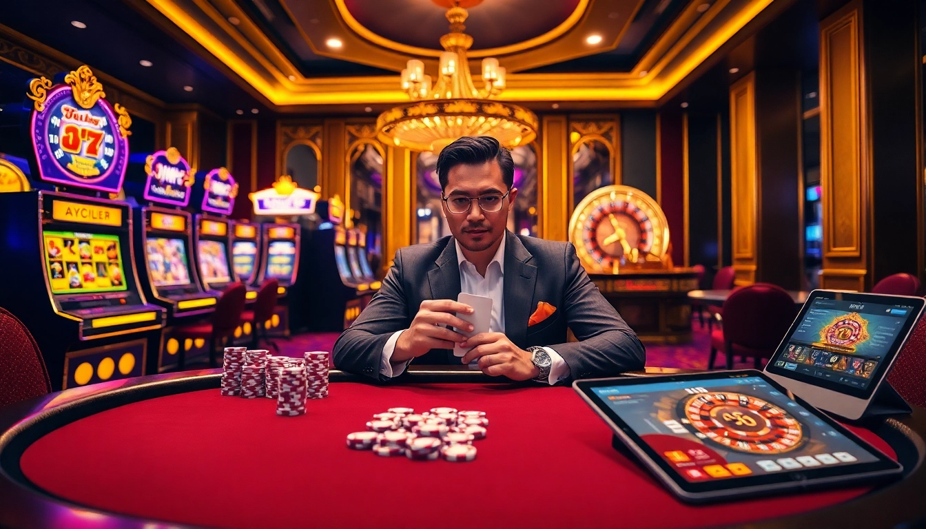 Engaging moment at MM 88 casino showcasing excitement and luxury in online gambling.