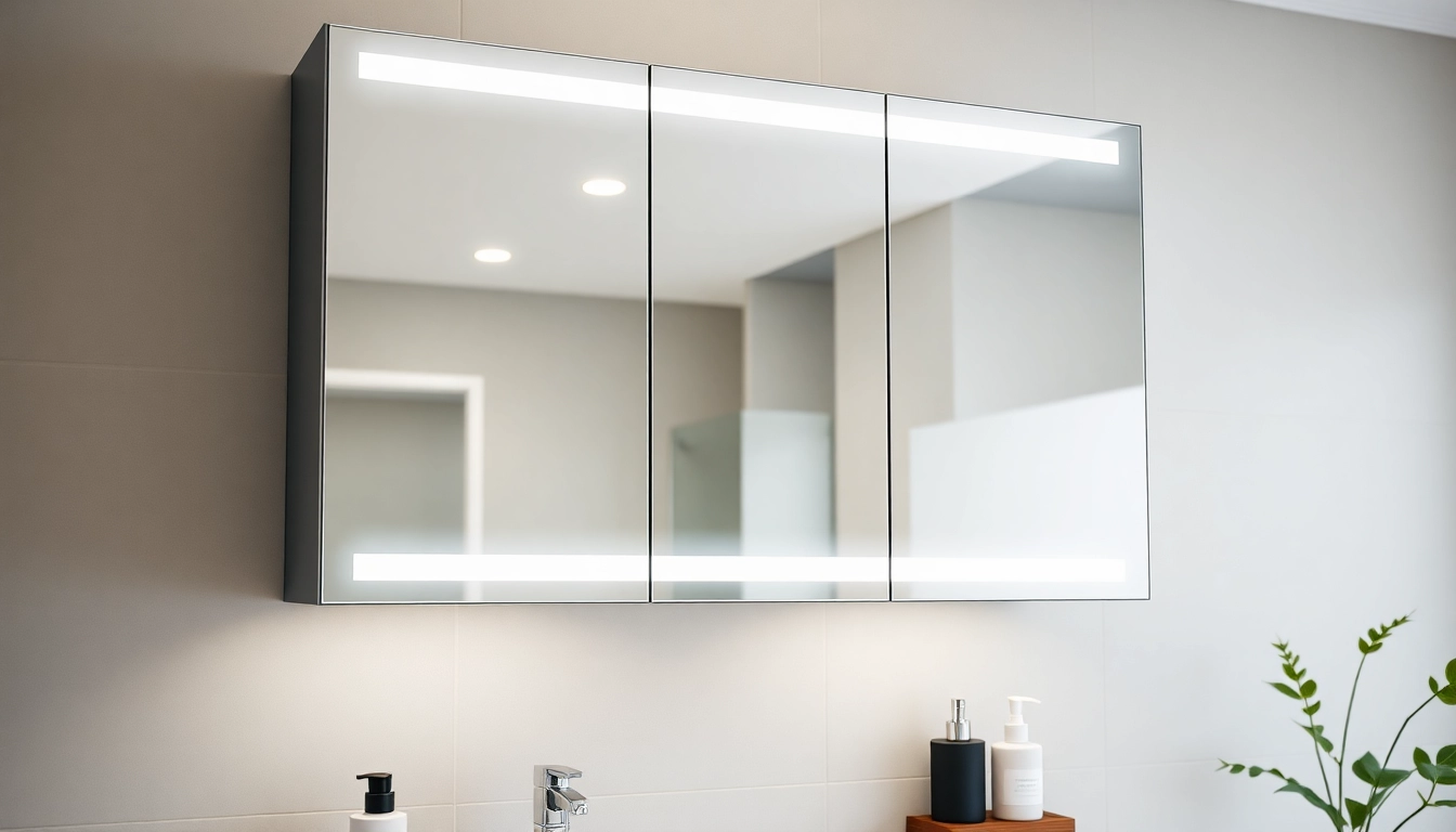Der sonni Spiegelschrank mit LED-Beleuchtung und modernem Design bietet stilvollen Stauraum im Badezimmer.