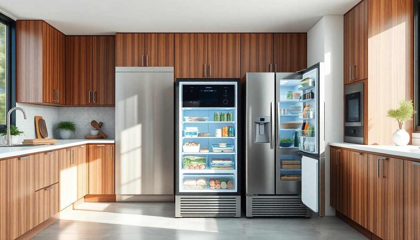 Compact Freezer showcasing organized food items in a modern kitchen.