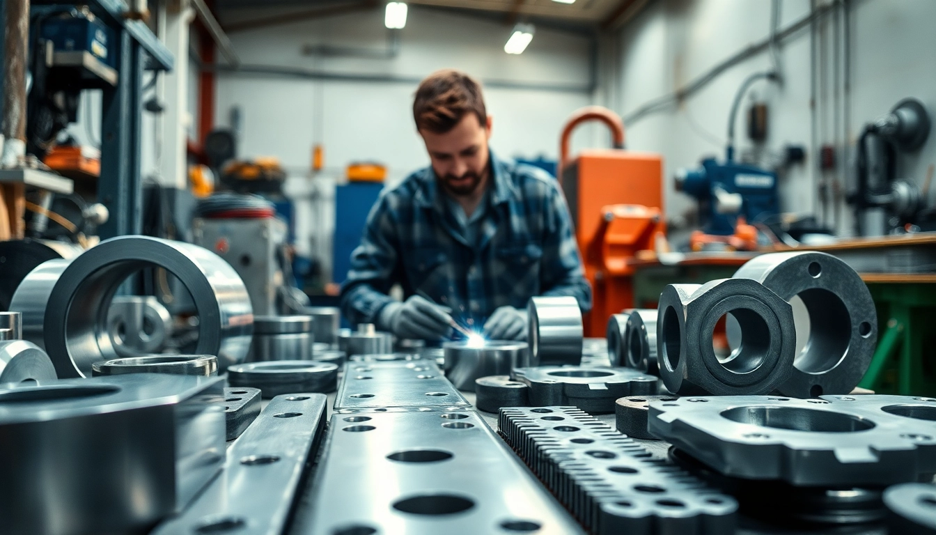Experience custom metal fabrication as a skilled fabricator works in a modern workshop.