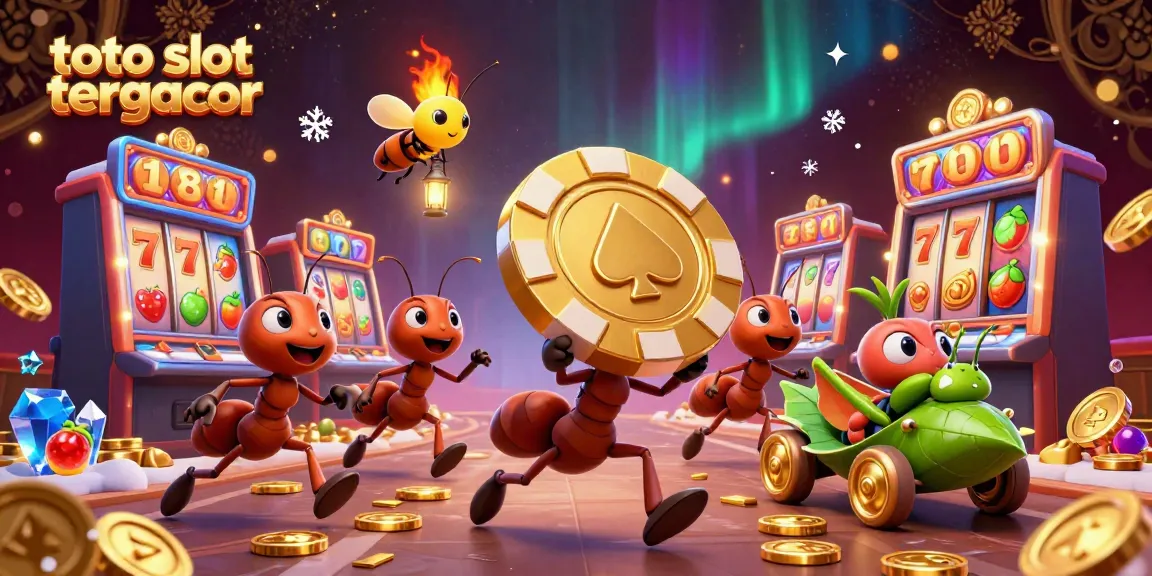 Experience thrilling wins with toto slot tergacor as ants embark on a heist with golden tokens.