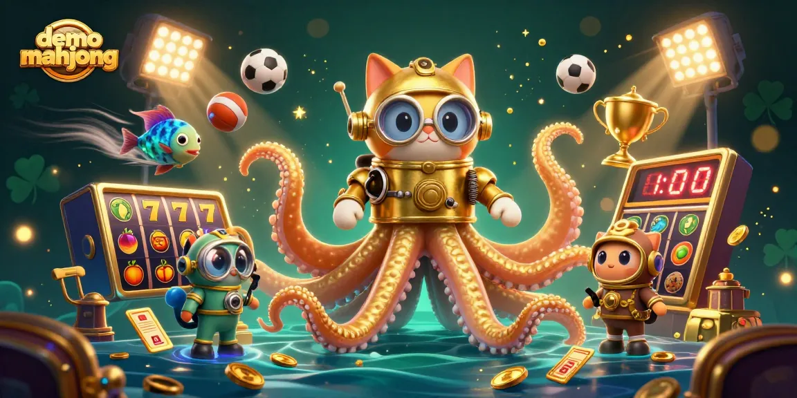 Menangkan demo mahjong dengan simbol slot dan jackpot dalam ilustrasi dinamis yang penuh warna.