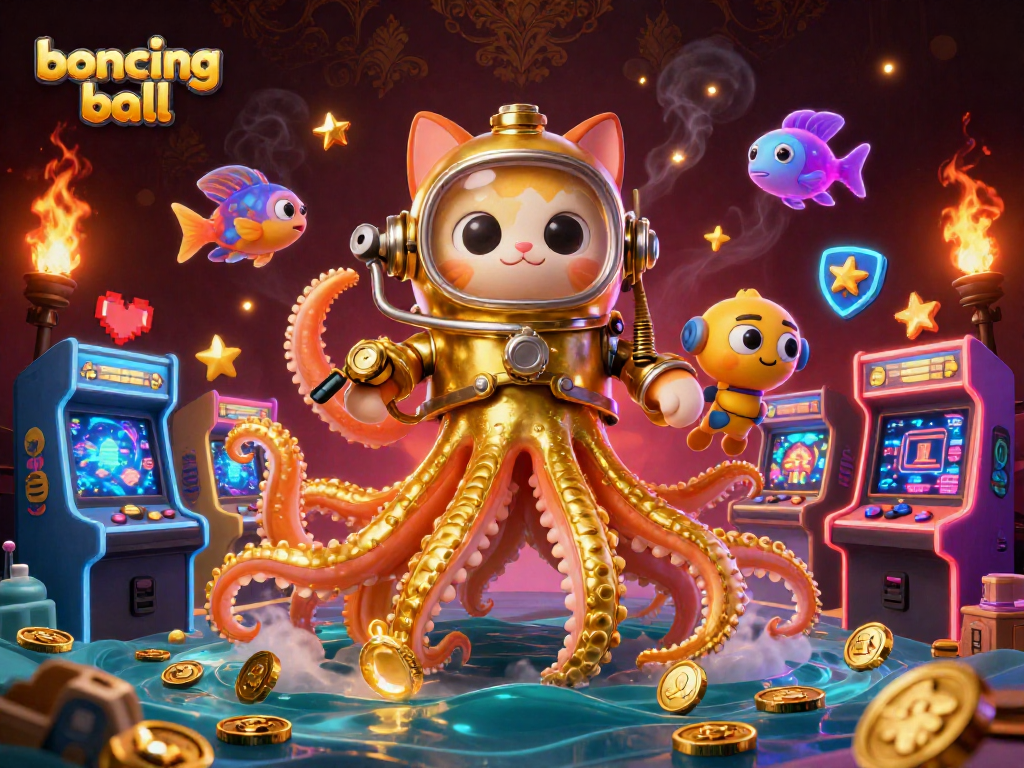 Bounce into excitement with the bouncing ball gaming adventure featuring vibrant casino elements and characters.