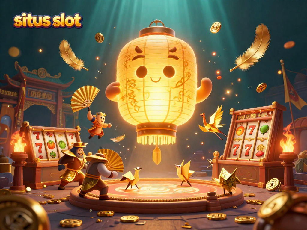 Slot dan jackpot menunggu di situs slot penuh warna dengan simbol keberuntungan yang bercahaya.