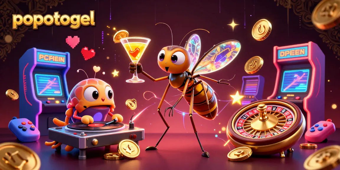 Experience the thrill of popotogel with vibrant casino elements and lively characters for a unique gaming adventure.