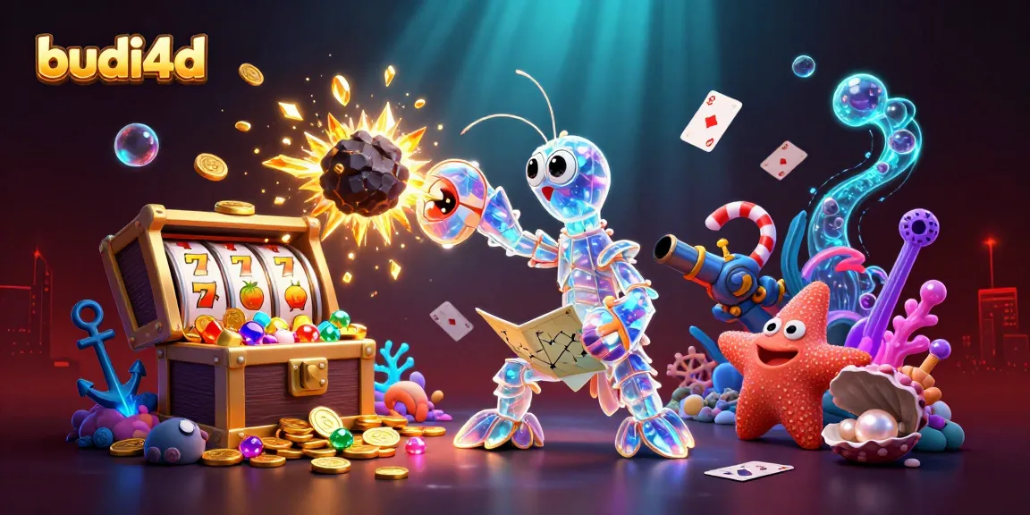 Experience thrilling jackpots with budi4d's vibrant 3D illustration showcasing a galactic theme