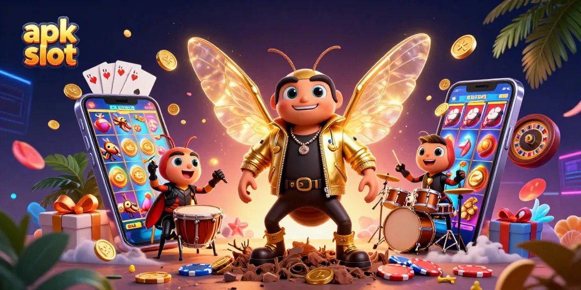 Menangkan apk slot di dunia kasino dengan cicada rock star dan simbol keberuntungan lainnya.