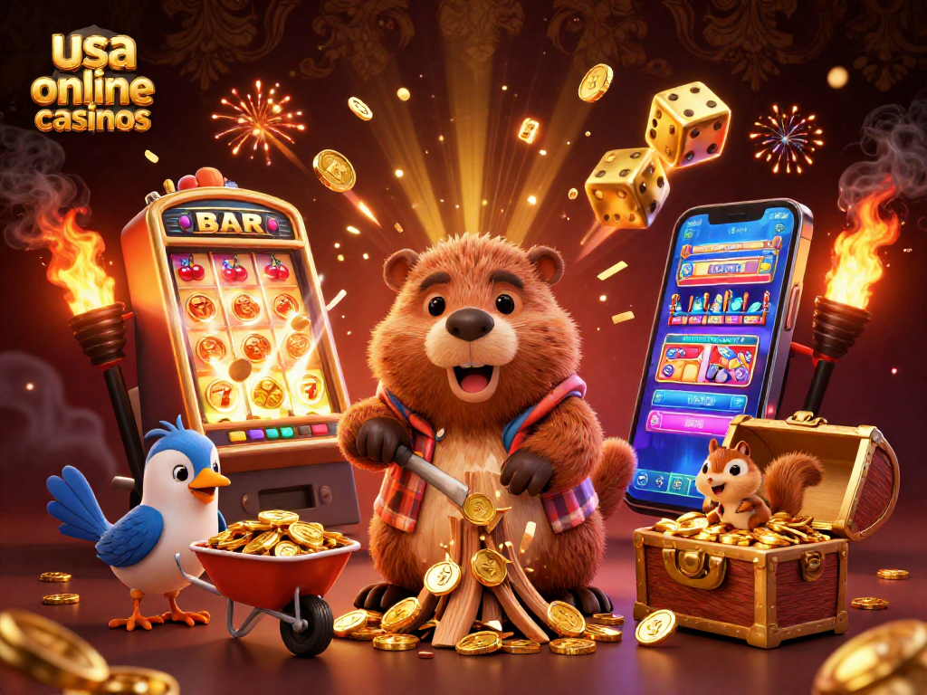 Experience exhilarating gameplay at usa online casinos with vibrant characters and jackpot charms.