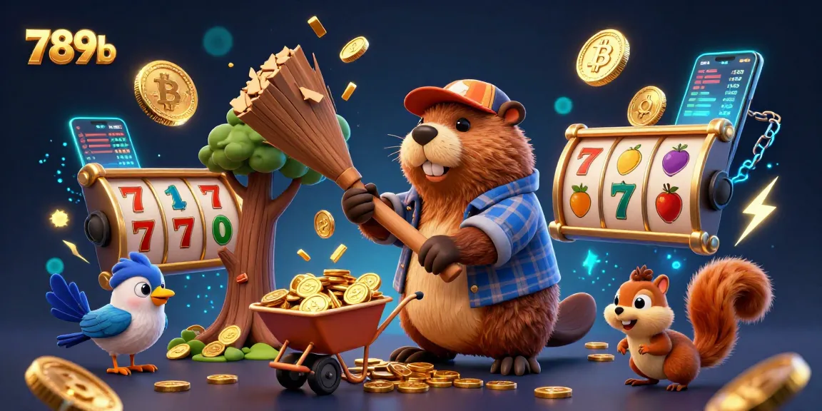 Play exciting casino games with 789b featuring a vibrant scene of cartoon characters collecting gold coins.