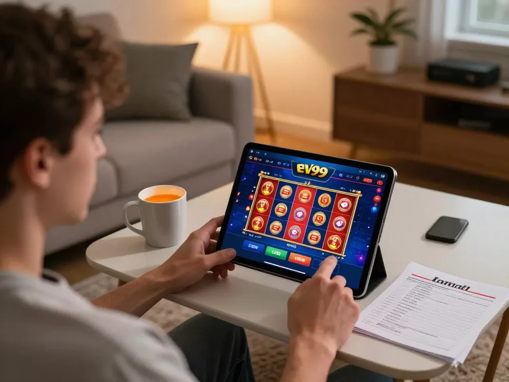 Experience thrilling gaming at ev99 while enjoying a cozy home setup with engaging casino apps.