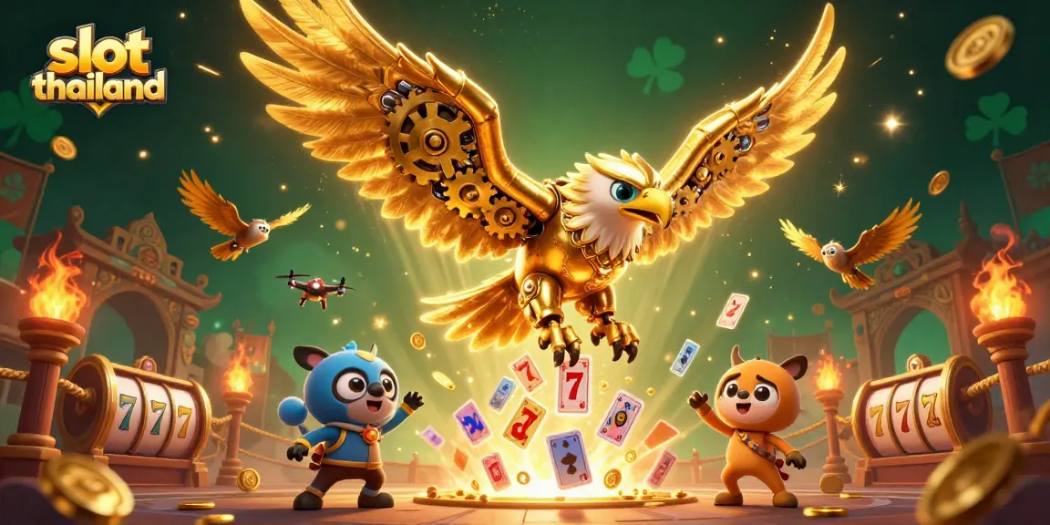 Engage with slot thailand's thrilling 3D battles with golden eagles and slot symbols igniting excitement.
