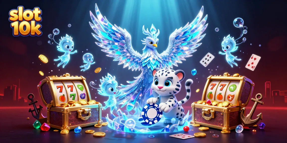 Engage with slot 10k action in an ultra-detailed 3D casino scene full of vibrant characters and elements.