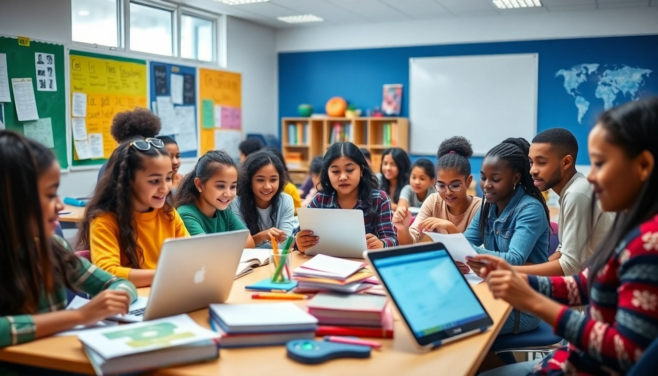 Education empowers diverse students in a modern classroom setting.