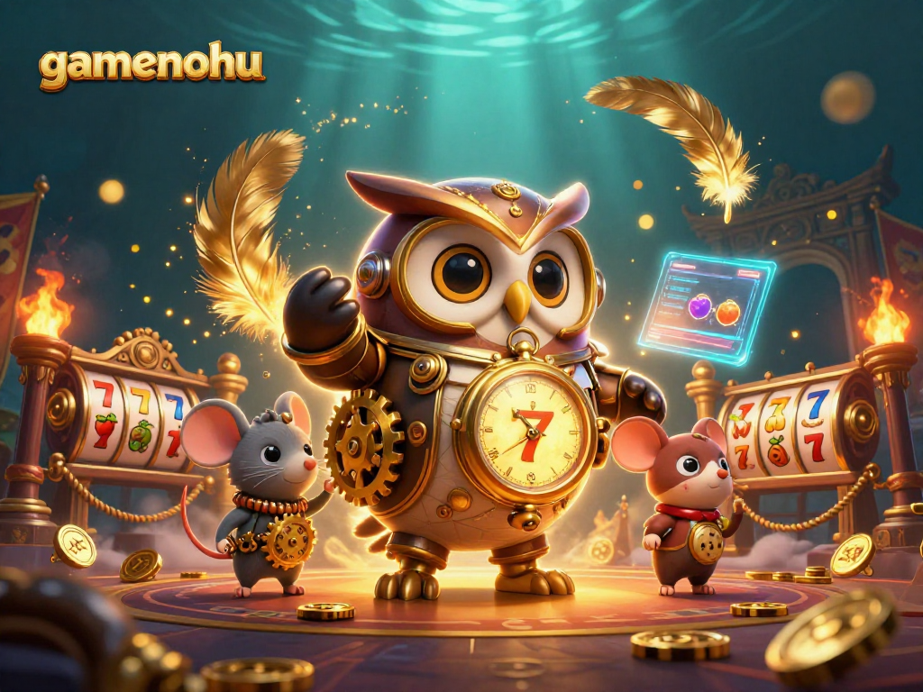 Experience thrilling gameplay at gamenohu with steampunk characters, dynamic slot machines, and rich casino elements.