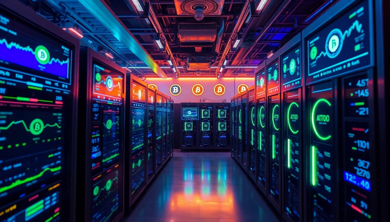 Best crypto mining site featuring modern mining rigs and digital analytics