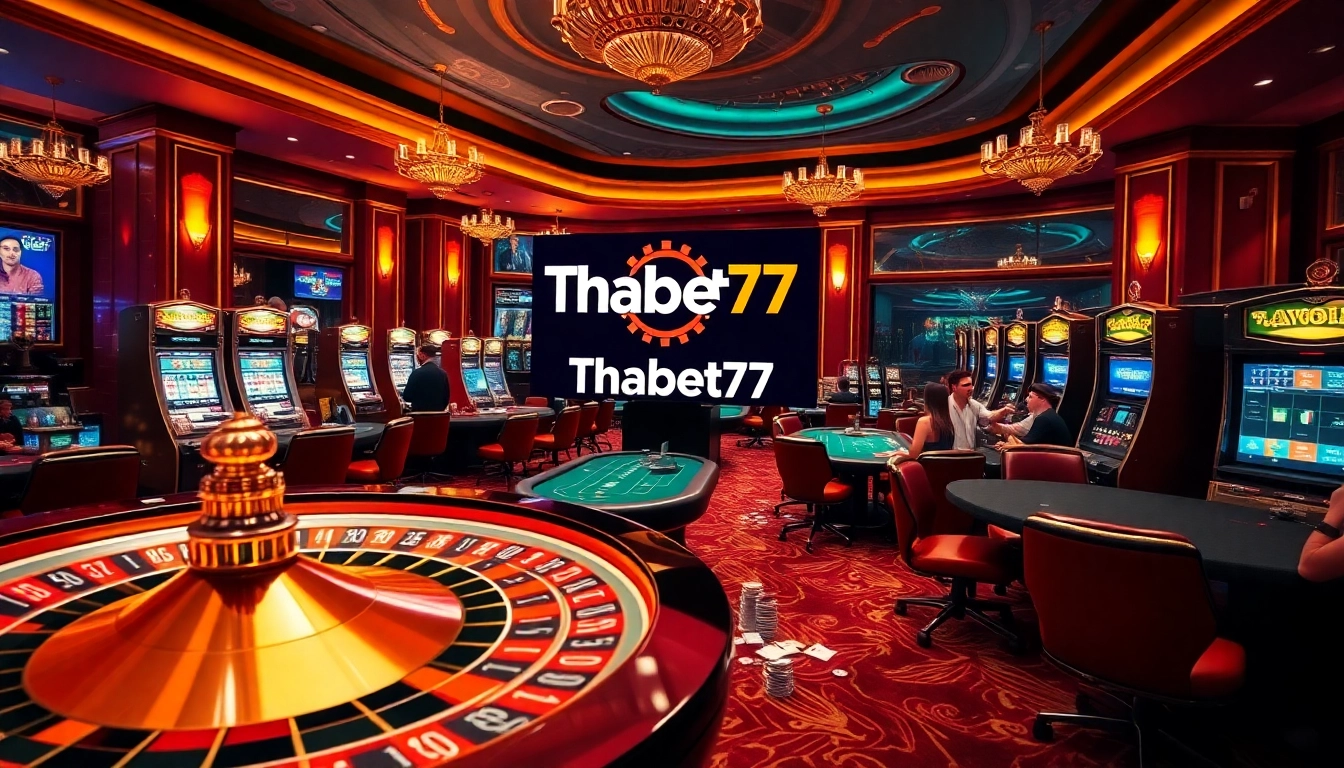 Experience the excitement of gambling at Thabet77 as players enjoy poker, roulette, and slot machines.