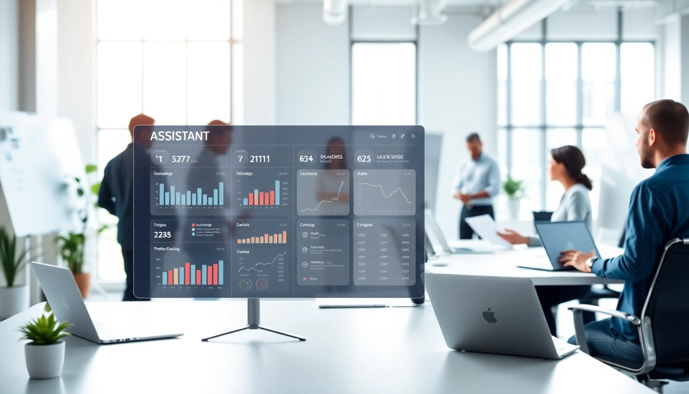 Enhance your productivity with enterprise assistant software showcased in a collaborative office environment