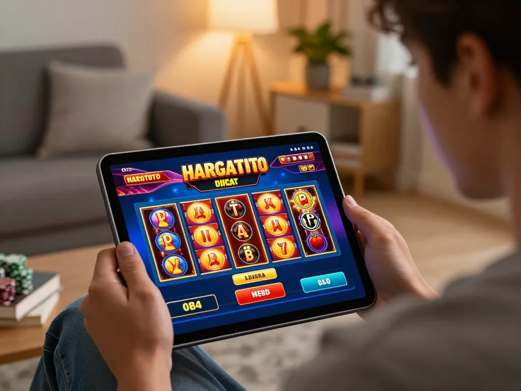 Experience hargatoto daftar while enjoying online casino slots on a cozy tablet setup.