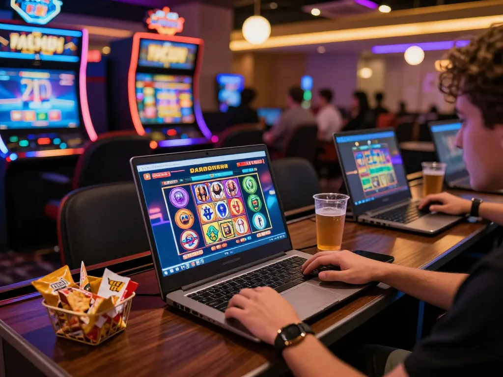 Experience exciting gaming moments with mau777 link alternatif in a lively online casino setup.