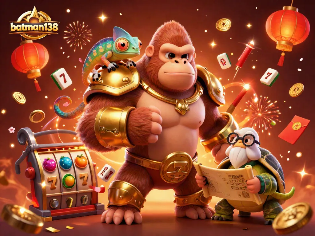 batman138 menawarkan slot dengan simbol keberuntungan yang melimpah dalam ilustrasi penuh warna.