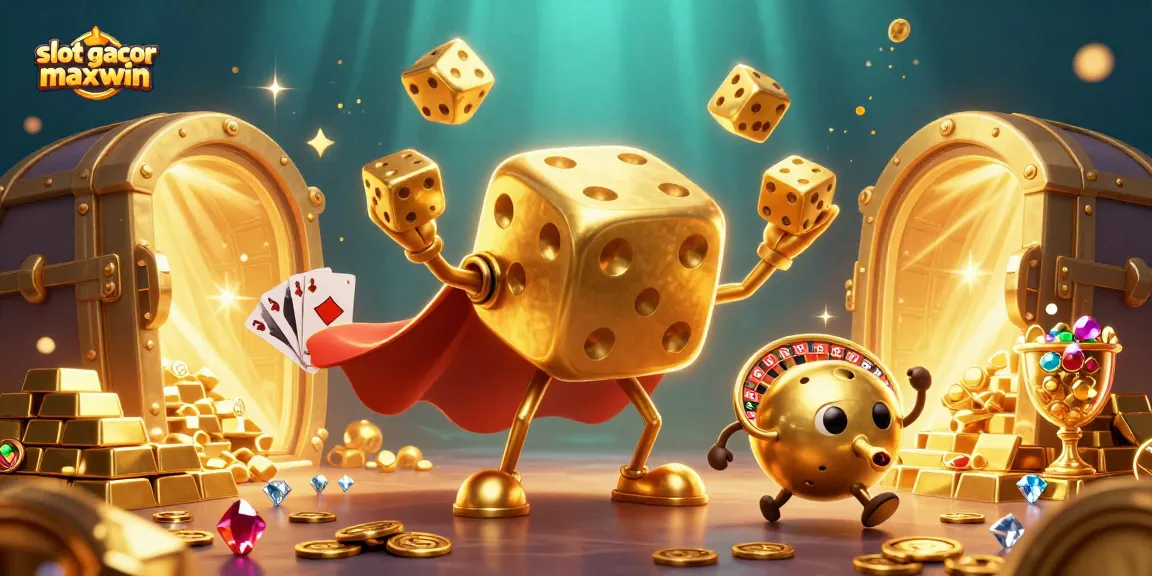 Experience exciting wins with slot gacor maxwin as golden dice and treasures light the scene.