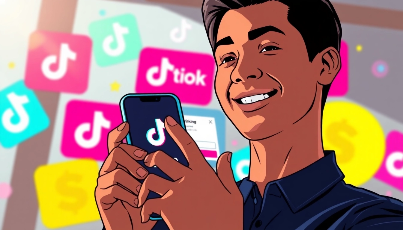 tiktok いいね 買うことでソーシャルメディアの人気を高めるクリエイティブなイラスト
