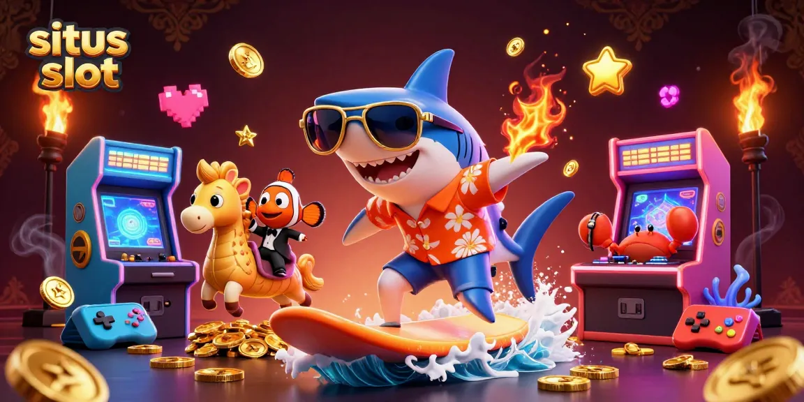 Engage in exciting situs slot gameplay amid vibrant casino visuals with unique characters.