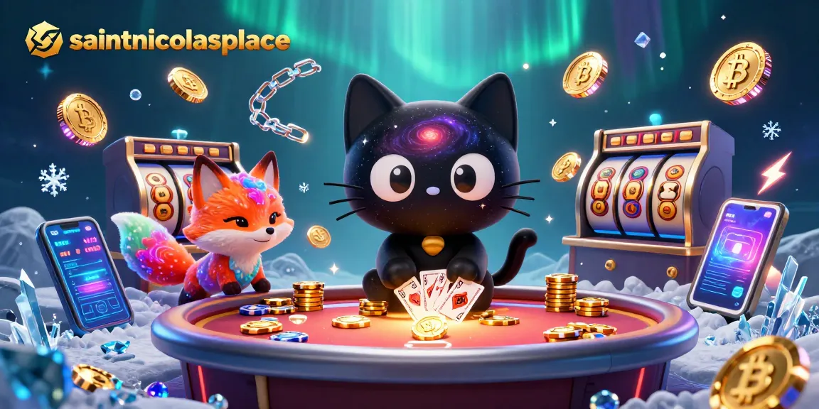 Experience thrilling gaming at saintnicolasplace with dynamic slot reels and cosmic characters captivating players.