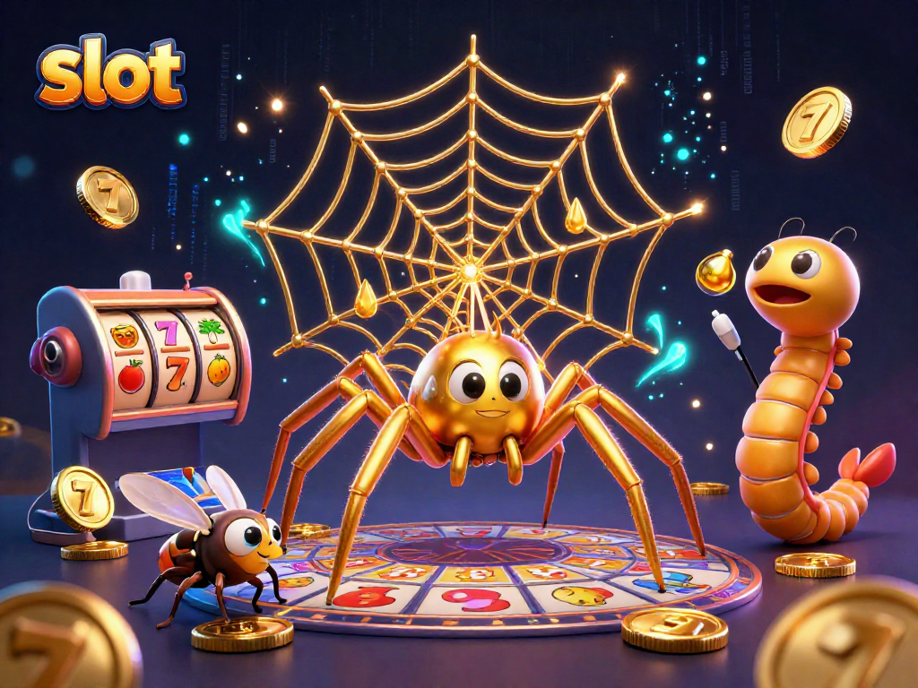 Spin the slot machine with rich visuals and metallic shine in this dynamic casino scene