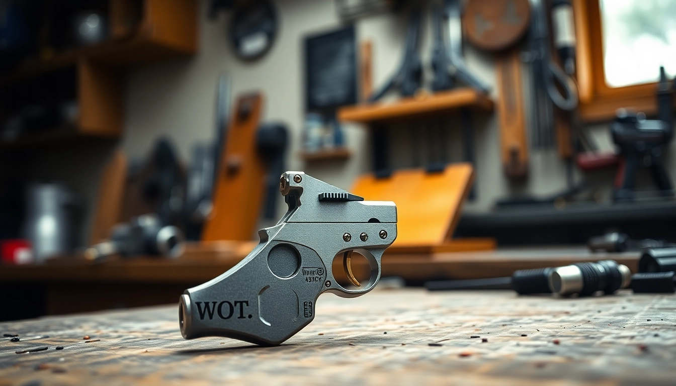 Showcase the WOT trigger price in a detailed view, highlighting craftsmanship and precision.