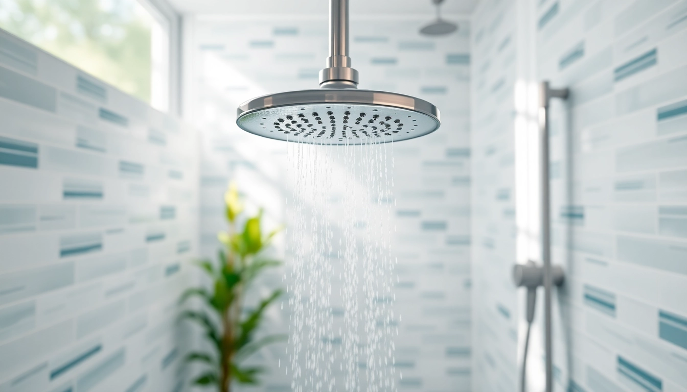 Bright, luxurious bathroom with a focus on a modern shower system by sunny shower usa inc.