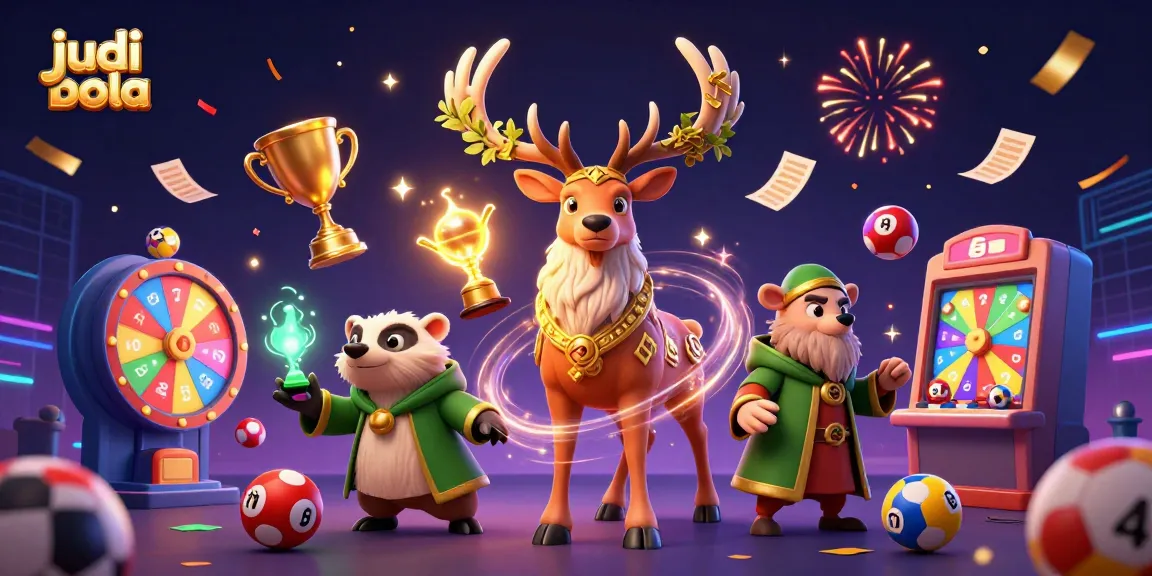 Engage in judi bola excitement as spirited characters celebrate a dynamic sports betting scene.
