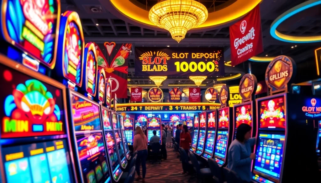Menang besar dengan slot deposit 1000 di mesin slot yang penuh warna.