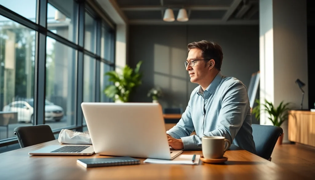Mengelola deposit 1k dengan penasihat keuangan di kantor modern yang profesional.