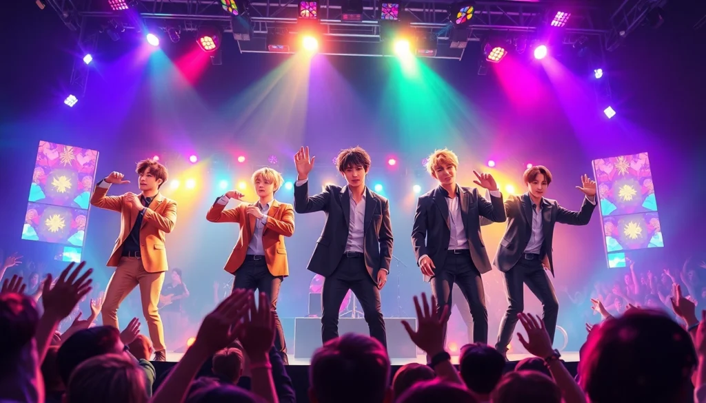 Catch the latest bts news with BTS performing live on stage, highlighting their energetic presence.