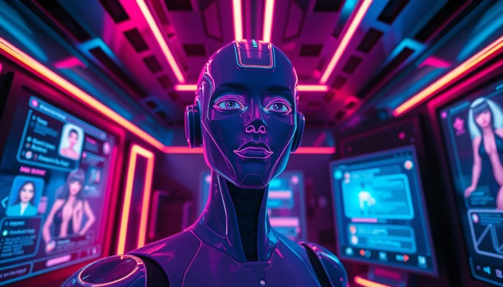 Experience engaging NSFW AI interactions through futuristic chat interfaces.